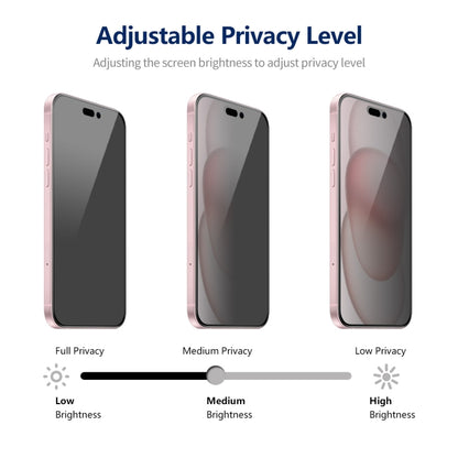 For iPhone 15 Plus 2pcs ENKAY Hat-Prince 360 Degree Anti-peeping Privacy Full Screen Tempered Glass Film - iPhone 15 Plus Tempered Glass by ENKAY | Online Shopping UK | buy2fix