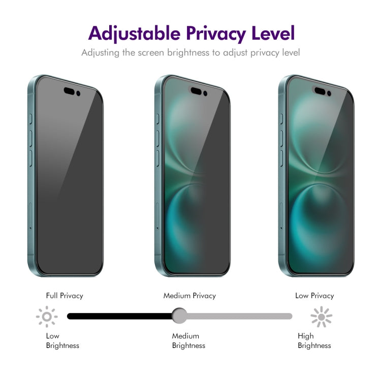 For iPhone 16 ENKAY Easy Install Anti-peeping Privacy Full Screen Tempered Glass Film - iPhone 16 Tempered Glass by ENKAY | Online Shopping UK | buy2fix