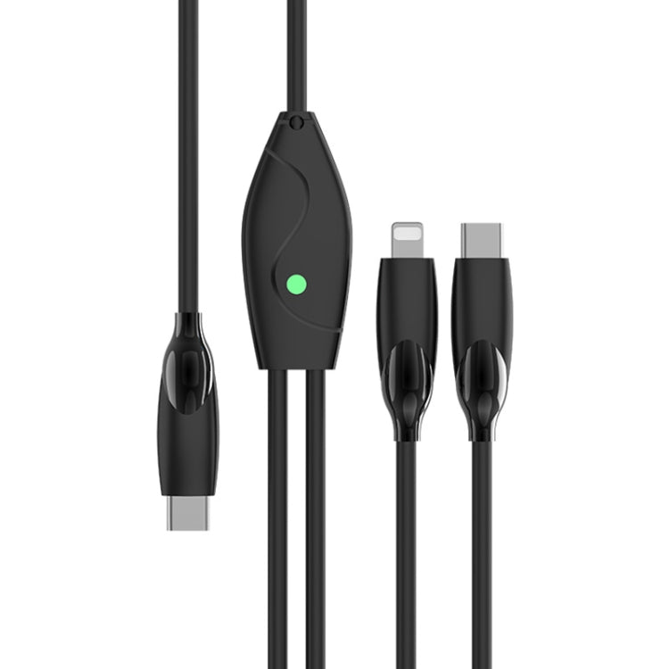 ENKAY PD100W 2-in-1 Type-C to Type-C / 8 Pin Fast Charging Cable with E-Marker, Cable Length:2m - Multifunction Cable by ENKAY | Online Shopping UK | buy2fix