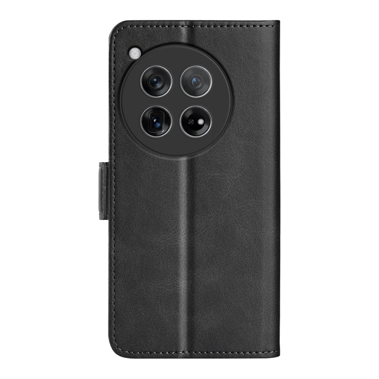 For OnePlus 12 Dual-side Magnetic Buckle Horizontal Flip Leather Phone Case(Black) - OnePlus Cases by buy2fix | Online Shopping UK | buy2fix