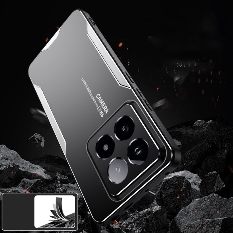 For Xiaomi 14 Pro Blade Series TPU Hybrid Metal Phone Case(Silver) - 14 Pro Cases by buy2fix | Online Shopping UK | buy2fix