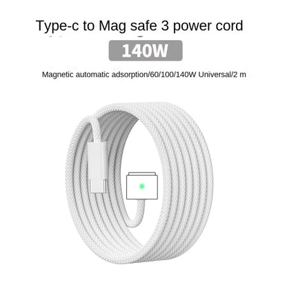 EU Plug 140W USB-C PD Power Adapter with Type-C to Magsafe3 Magnetic Charging Cable, Length: 2 m - Cable & Adapter by buy2fix | Online Shopping UK | buy2fix