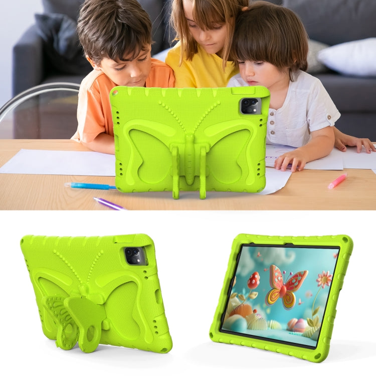 For iPad Air 11 2024 Butterfly Bracket EVA Shockproof Tablet Case(Grass Green) - iPad Air 11 2024 Cases by buy2fix | Online Shopping UK | buy2fix