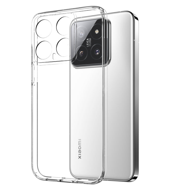 For Xiaomi 14 5G NORTHJO Transparent TPU Phone Case with Tempered Glass Film(Transparent) - 14 Cases by NORTHJO | Online Shopping UK | buy2fix