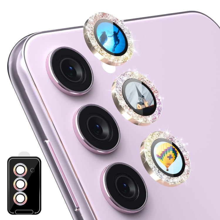 For Samsung Galaxy S24 5G ENKAY Hat-Prince AR 9H Rear Lens Glitter Aluminium Alloy Tempered Glass Film(Colorful) - Galaxy S24 5G Tempered Glass by ENKAY | Online Shopping UK | buy2fix