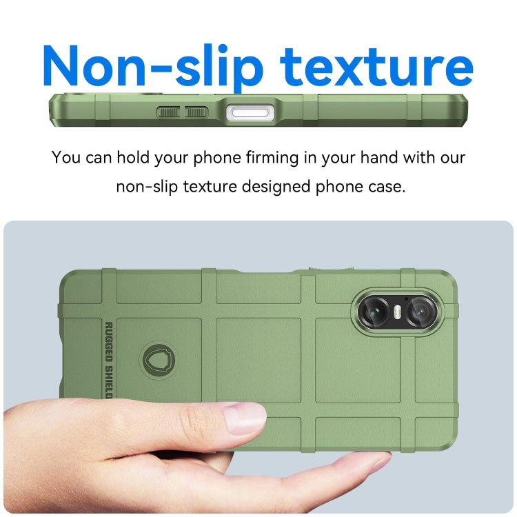 For Sony Xperia 10 VI Full Coverage Shockproof TPU Phone Case(Army Green) - Sony Cases by buy2fix | Online Shopping UK | buy2fix