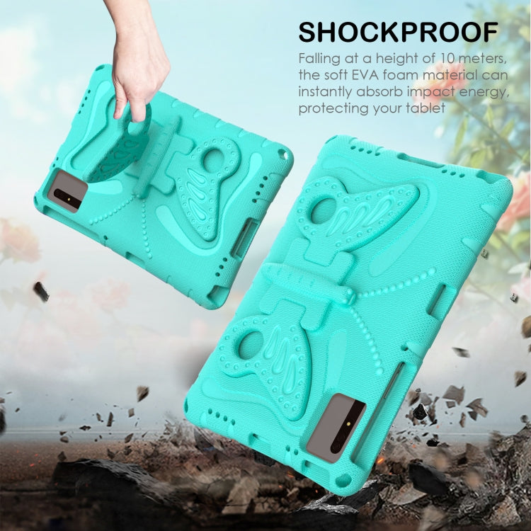 For Samsung Galaxy Tab S9 FE X510 Butterfly Bracket EVA Shockproof Tablet Case(Mint Green) - Galaxy Tab S9 FE by buy2fix | Online Shopping UK | buy2fix