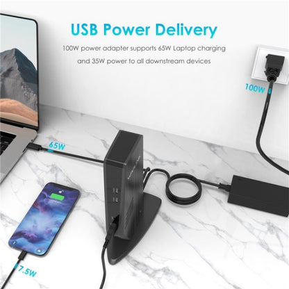 WAVLINK UG69PD5 USB-C HD 60Hz Monitor Adapter Dual 4K Display Docking Station, Plug:US Plug - USB HUB by WAVLINK | Online Shopping UK | buy2fix