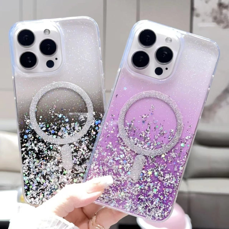 For iPhone 14 Plus Gradient Glitter MagSafe PC Hybrid TPU Phone Case(Gradient Blue) - iPhone 14 Plus Cases by buy2fix | Online Shopping UK | buy2fix