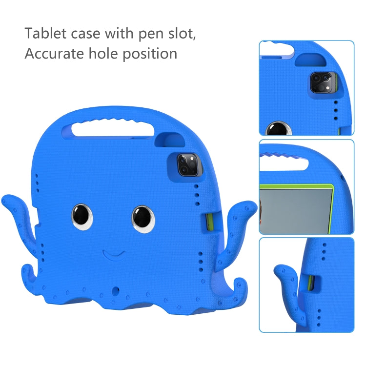 For iPad Air 11 2024 Octopus Style EVA Hybrid PC Shockproof Tablet Case with Strap(Blue) - iPad Air 11 2024 Cases by buy2fix | Online Shopping UK | buy2fix