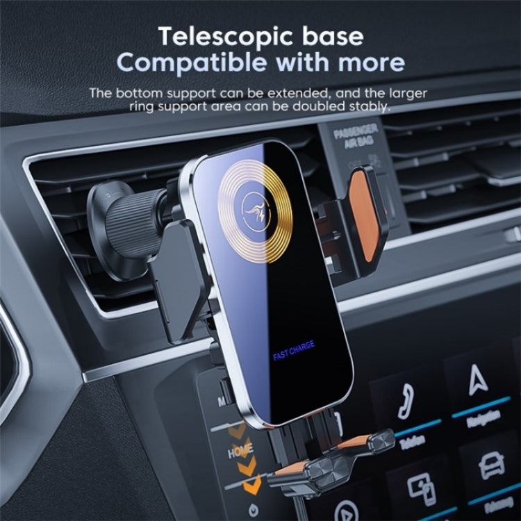 X15 Wireless Charger Mobile Phone Bracket Car Air Vent Cell Phone Mount Holder(Black) - Car Charger by buy2fix | Online Shopping UK | buy2fix