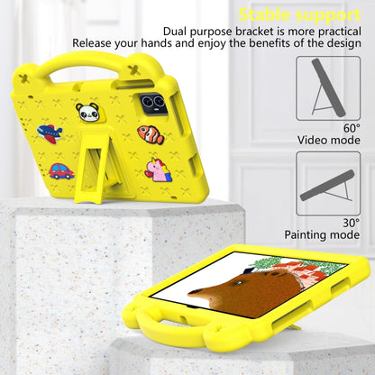 For Walmart ONN 10.1 Gen4 2024 Handle Kickstand Children EVA Shockproof Tablet Case(Yellow) - Others by buy2fix | Online Shopping UK | buy2fix