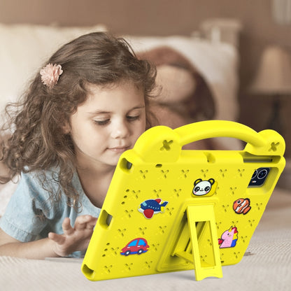 For Walmart ONN 10.1 Gen4 2024 Handle Kickstand Children EVA Shockproof Tablet Case(Yellow) - Others by buy2fix | Online Shopping UK | buy2fix