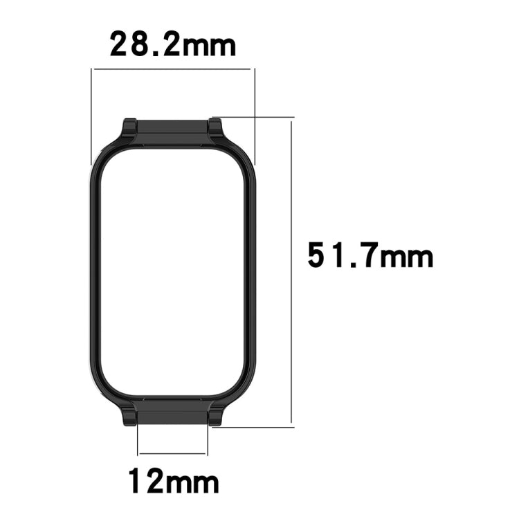 For Redmi Band 2 Half Pack PC Watch Protective Case(Transparent White) - Watch Cases by buy2fix | Online Shopping UK | buy2fix