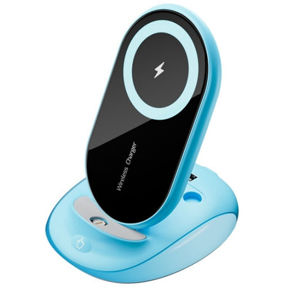 K18 Universal Desktop Stand 15W Wireless Fast Charging Phone Charger(Blue) - Wireless Charger by buy2fix | Online Shopping UK | buy2fix