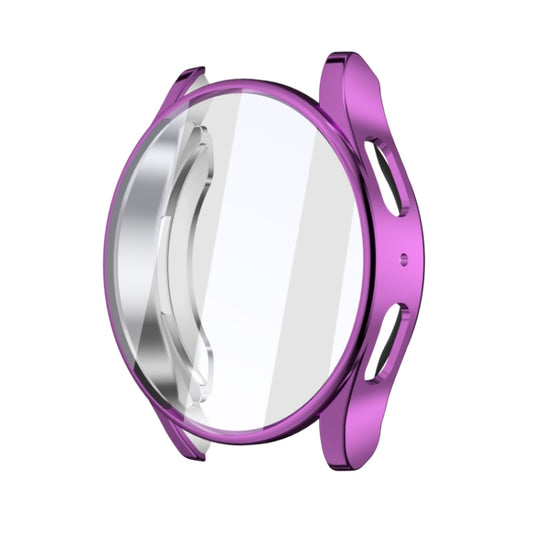 For Samsun Galaxy Watch 7 44mm Full Coverage TPU Electroplated Watch Protective Case(Purple) - Watch Cases by buy2fix | Online Shopping UK | buy2fix