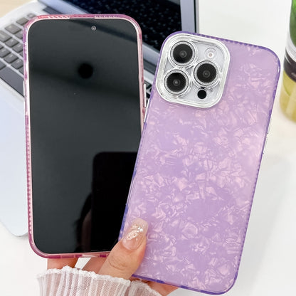 For iPhone 16 Plus Plating Glitter Texture TPU Phone Case with Lens Film(White Feather Yarn) - iPhone 16 Plus Cases by buy2fix | Online Shopping UK | buy2fix