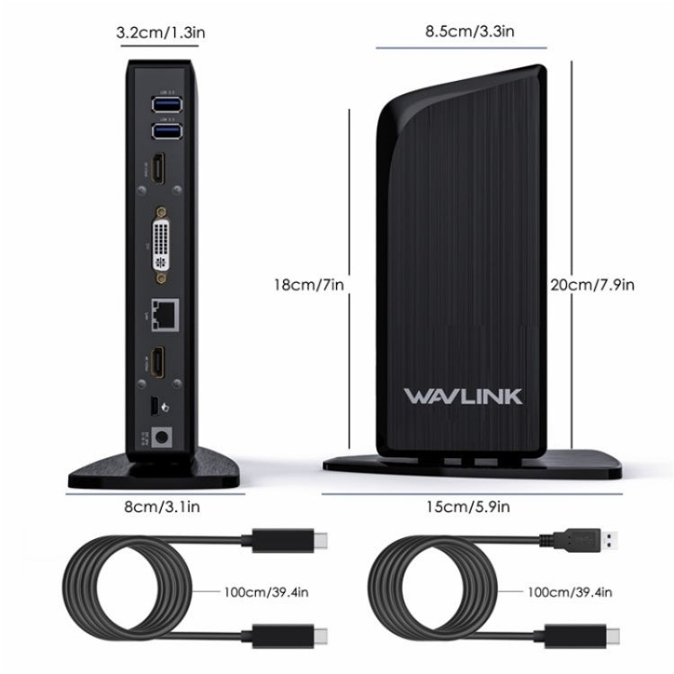 WAVLINK UG39PD1 13 in 1 Type-C Triple Monitors 4K HD Docking Station, Plug:EU Plug - Adapter by WAVLINK | Online Shopping UK | buy2fix