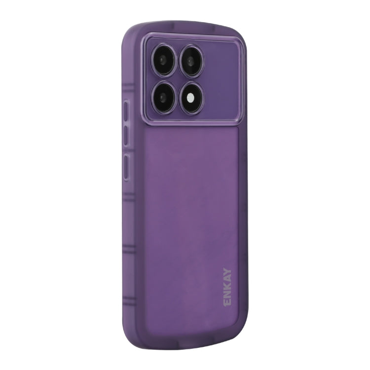 For Redmi K70 Ultra ENKAY Hat-Prince Translucent Matte TPU Shockproof Phone Case(Purple) - Xiaomi Cases by ENKAY | Online Shopping UK | buy2fix