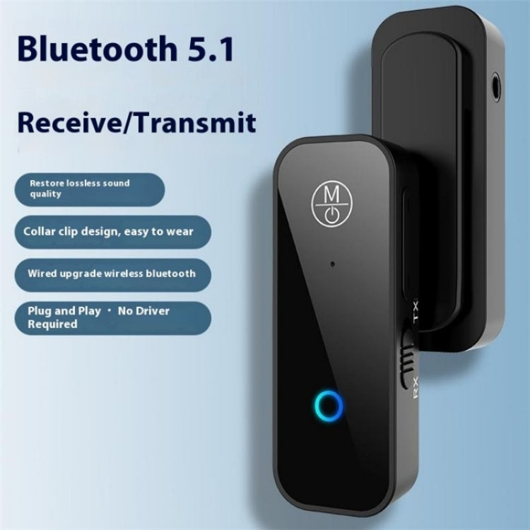 B28 2-In-1 Audio Adapter AUX Connector Bluetooth 5.1 Transmitter Receiver - Bluetooth Car Kits by buy2fix | Online Shopping UK | buy2fix