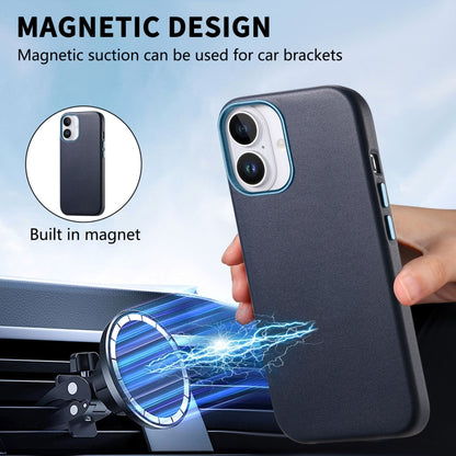 For iPhone 16 Pro Electroplated Metal Button Shockproof Phone Case(Dark Blue) - iPhone 16 Pro Cases by buy2fix | Online Shopping UK | buy2fix