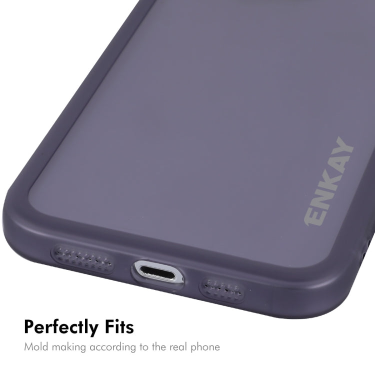 For iPhone 16 Pro ENKAY Hat-Prince Translucent Matte TPU Phone Case with Lens Film + 9H Big Arc Edge Film(White) - iPhone 16 Pro Cases by ENKAY | Online Shopping UK | buy2fix