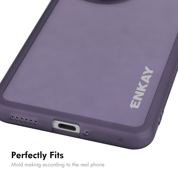 For Huawei nova 12 Pro ENKAY Hat-Prince Translucent Matte TPU Phone Case with Lens Film + 3D Hot Bending Film(White) - Huawei Cases by ENKAY | Online Shopping UK | buy2fix