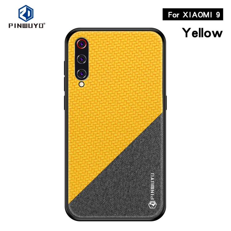 PINWUYO Honors Series Shockproof PC + TPU Protective Case for XIAOMI Mi 9(Yellow) - Xiaomi Cases by PINWUYO | Online Shopping UK | buy2fix