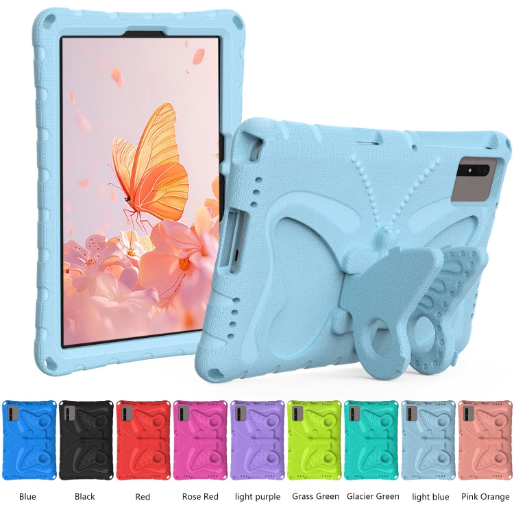 For Lenovo Tab M11 / Xiaoxin Pad 11 2024 Butterfly Bracket EVA Shockproof Tablet Case(Light Blue) - Lenovo by buy2fix | Online Shopping UK | buy2fix