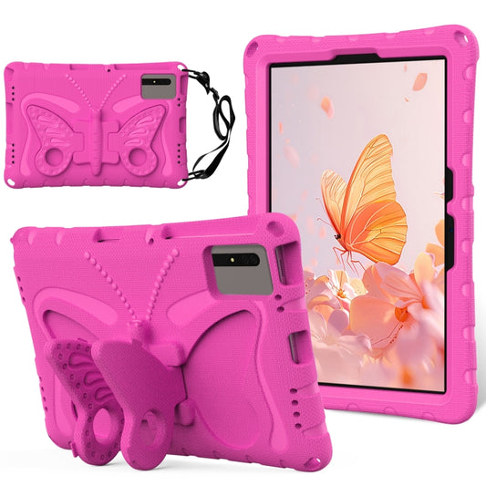 For Huawei MatePad SE 11 2024 Butterfly Bracket EVA Shockproof Tablet Case(Rose Red) - Huawei by buy2fix | Online Shopping UK | buy2fix