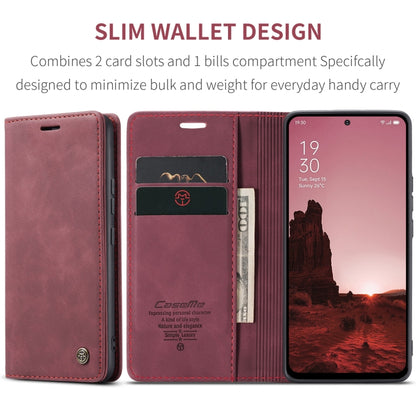 For OPPO Reno12 5G Global CaseMe 013 Multifunctional Horizontal Flip Leather Phone Case(Red) - Reno12 Cases by CaseMe | Online Shopping UK | buy2fix