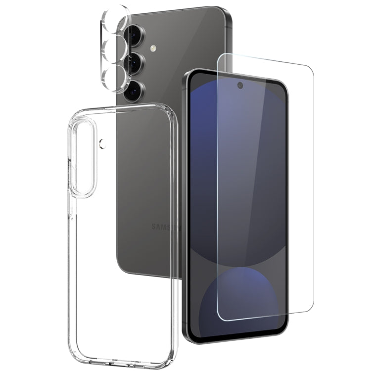 For Samsung Galaxy S25 5G NORTHJO TPU Case with Screen and Lens Film, Support Fingerprint Unlock(Transparent) - Galaxy S25 5G Cases by NORTHJO | Online Shopping UK | buy2fix