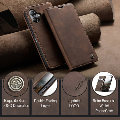 For Samsung Galaxy A06 CaseMe 013 Multifunctional Horizontal Flip Leather Phone Case(Coffee) - Galaxy Phone Cases by CaseMe | Online Shopping UK | buy2fix