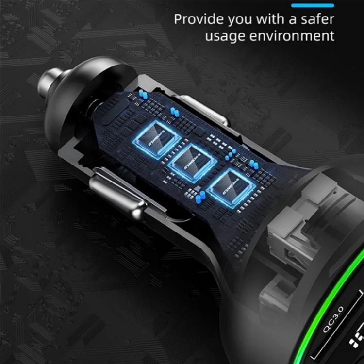 C9S QC3.0 PD 30W Charger FM Transmitter Multifunctional Bluetooth Car MP3 Player - Bluetooth Car Kits by buy2fix | Online Shopping UK | buy2fix