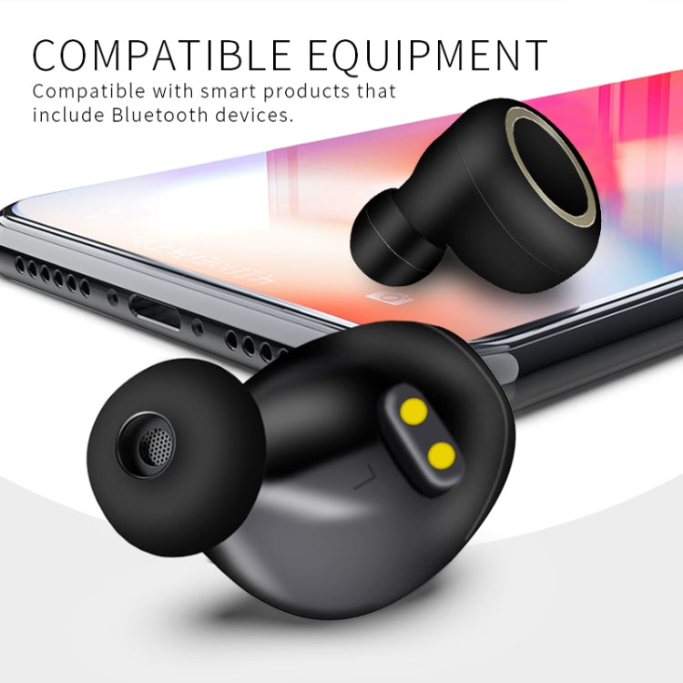 TWS-A1 TWS Bluetooth 5.0 Mini Invisible Sports Music Earphone with Charging Box & Microphone (Black) - TWS Earphone by buy2fix | Online Shopping UK | buy2fix