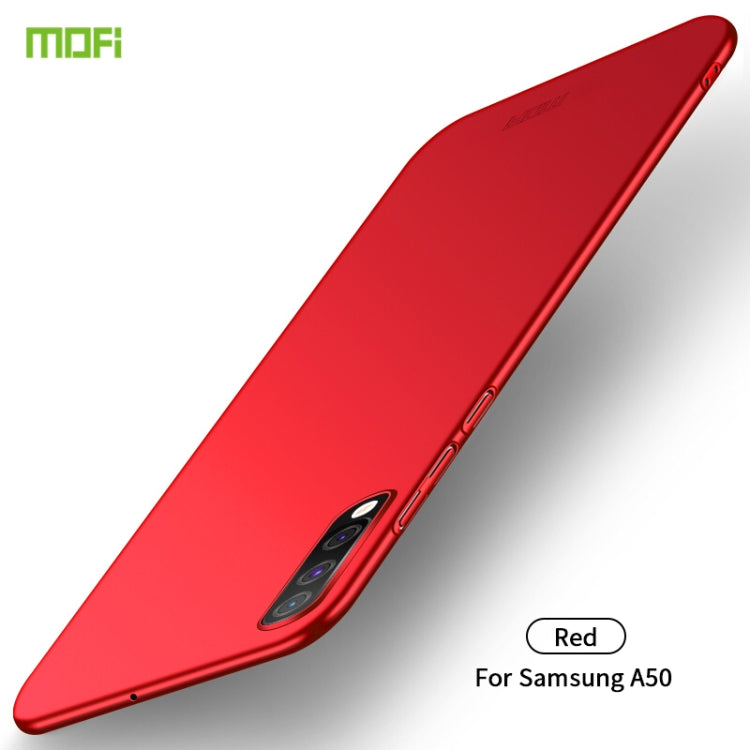 For Galaxy A50 MOFI Frosted PC Ultra-thin Hard Case(Red) - Galaxy Phone Cases by MOFI | Online Shopping UK | buy2fix