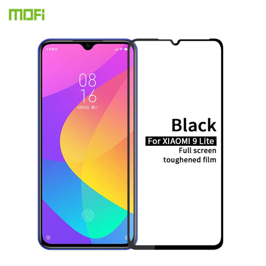 For Xiaomi 9 Lite MOFI 9H 2.5D Full Screen Tempered Glass Film(Black) -  by MOFI | Online Shopping UK | buy2fix