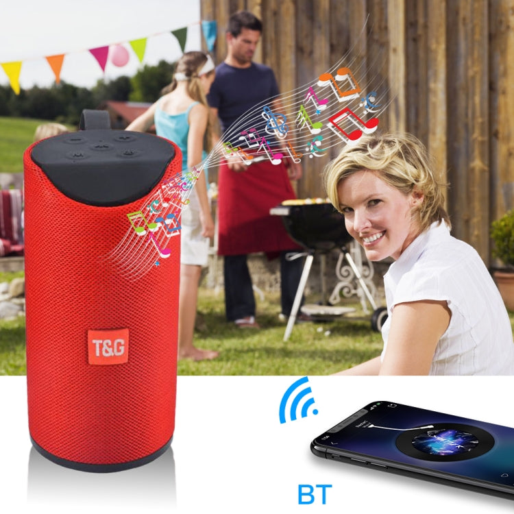 T&G TG113 Portable Bluetooth Speakers Waterproof Stereo Outdoor Loudspeaker MP3 Bass Sound Box with FM Radio(Blue) - Desktop Speaker by T&G | Online Shopping UK | buy2fix