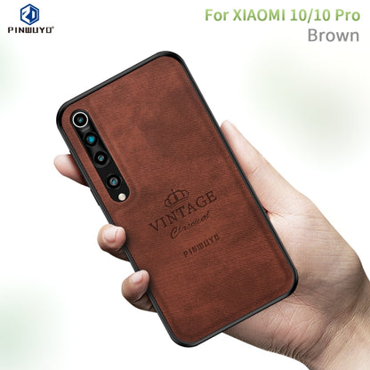 For Xiaomi 10 / 10 Pro PINWUYO Zun Series PC + TPU + Skin Waterproof And Anti-fall All-inclusive Protective Shell(Brown) - Xiaomi Cases by PINWUYO | Online Shopping UK | buy2fix