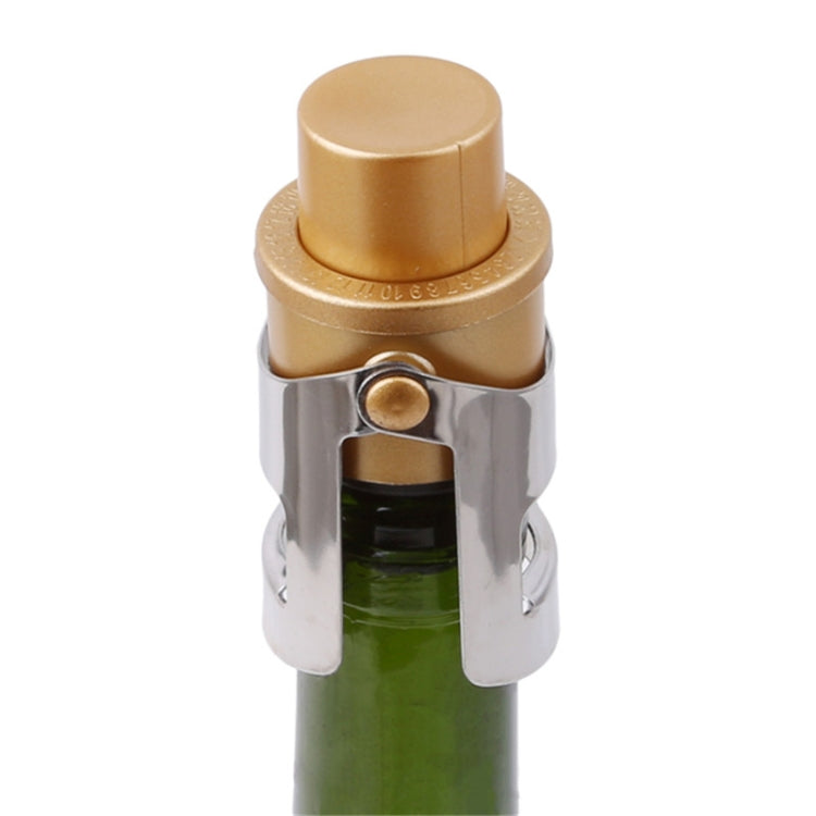 Push-button Stainless Steel Pumping Champagne Stopper Sparkling Champagne Snap Wing Vacuum Wine Stopper(Gold) - Bottle Stopper by buy2fix | Online Shopping UK | buy2fix