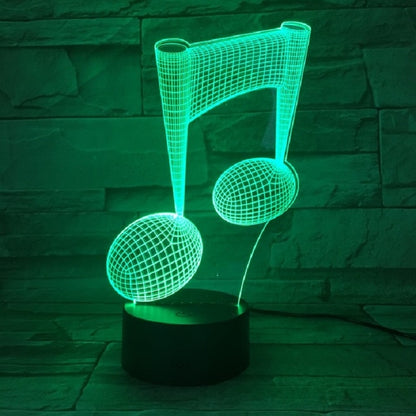 Music Note 3D Visual Light Touch Colorful Changing Decorative Table Lamp LED Night Light - Novelty Lighting by buy2fix | Online Shopping UK | buy2fix