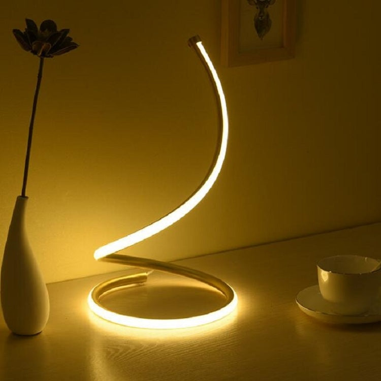 LED Spiral Table Lamp Home Living Room Bedroom Decoration Lighting Bedside Light, Specifications:US Plug(White) - Bedside Light by buy2fix | Online Shopping UK | buy2fix