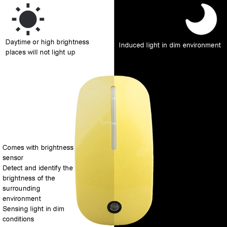 A66 Mouse Type LED Intelligent Light Control Night Light, Plug:EU Plug(White) - Sensor LED Lights by buy2fix | Online Shopping UK | buy2fix