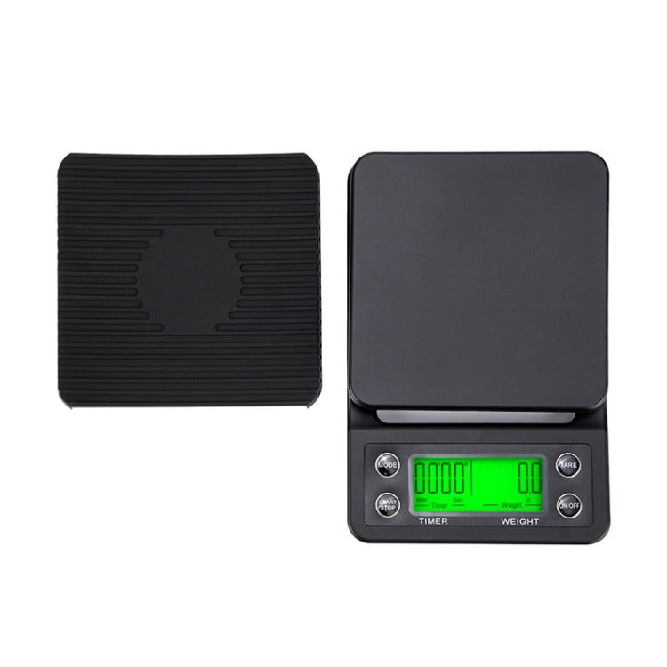 Hand Punch Coffee Scales Timing Electronic Timer Scale Kitchen Scales, Model:5kg/0.1g(Black) - Kitchen Scales by buy2fix | Online Shopping UK | buy2fix