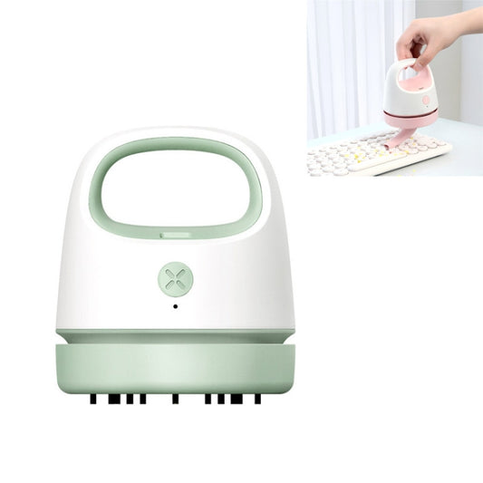 C502 Office Desktop Keyboard Cleaning Vacuum Cleaner USB Charging Mini Portable Car Vacuum Cleaner(Green) - Mini Vacuum Cleaner by buy2fix | Online Shopping UK | buy2fix