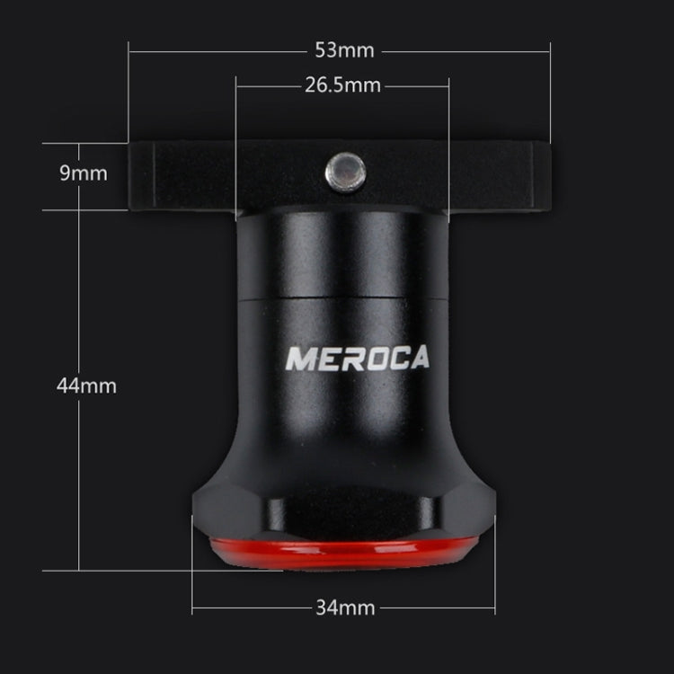 MEROCA MX2 Smart Sensor Brake Tail Light Mountain Bike Light USB Charging Road Bike Night Riding Tail Light, Color:Seat Tube Installation Black - Taillights by buy2fix | Online Shopping UK | buy2fix