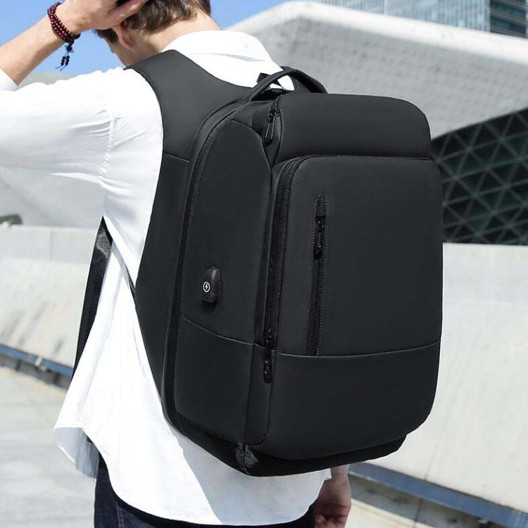 Business Travel Bag PVC Waterproof Backpack(Black) - Double-shoulder Bags by buy2fix | Online Shopping UK | buy2fix