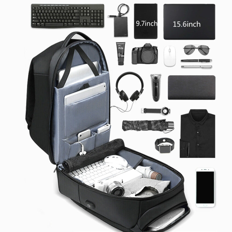 Business Travel Bag PVC Waterproof Backpack(Black) - Double-shoulder Bags by buy2fix | Online Shopping UK | buy2fix