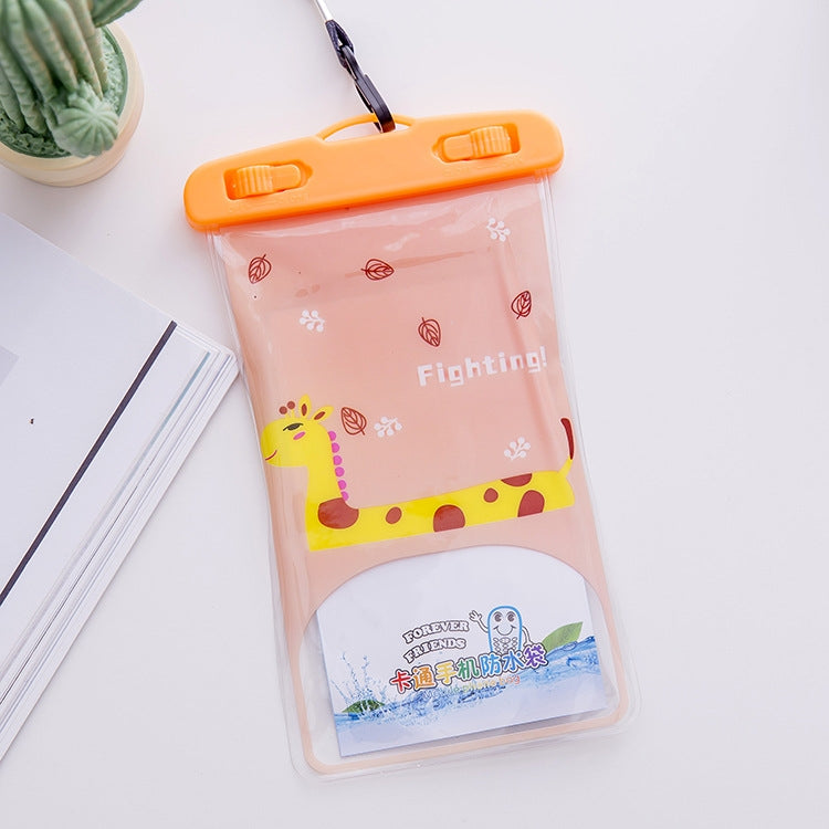 10 PCS Large Outdoor Photo Transparent Waterproof Cartoon Mobile Phone Bag, Style:Little Yellow Deer - Waterproof Bag by buy2fix | Online Shopping UK | buy2fix