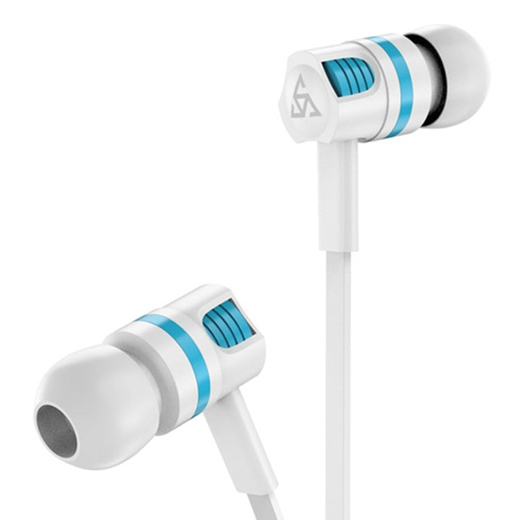 Super Bass Stereo Earphone with Microphone for Samsung / Xiaomi Mobile Phone(White Earphone) - In Ear Wired Earphone by buy2fix | Online Shopping UK | buy2fix